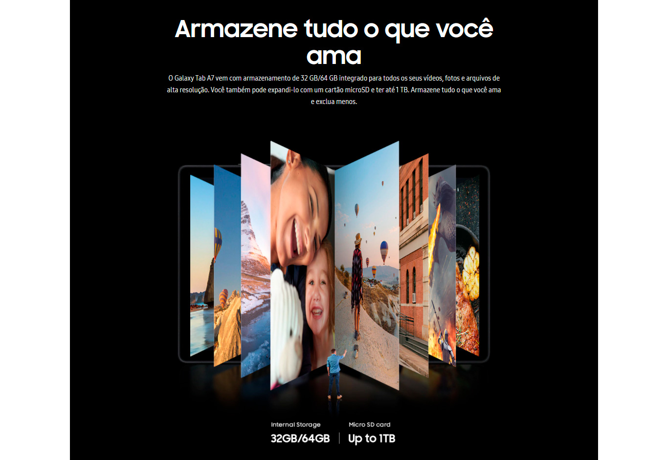 Tablet Samsung Galaxy A7 4G T505 64GB 3GB RAM Tela Grande 10.4